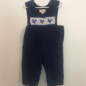 Corduroy Smocked Airplane overall